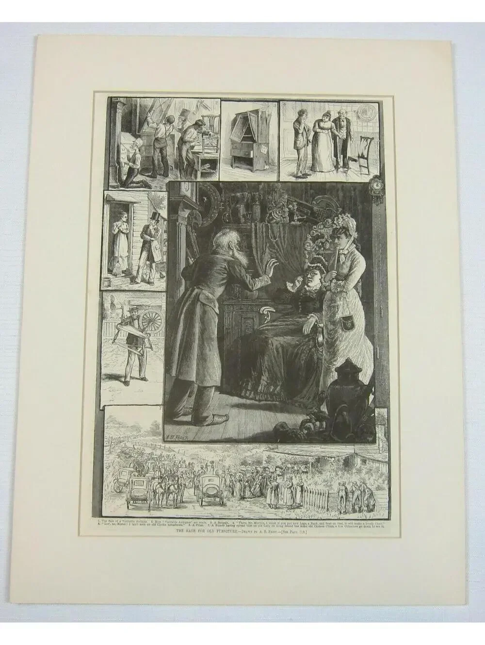 Antique 1878 Print Wood Engraving 